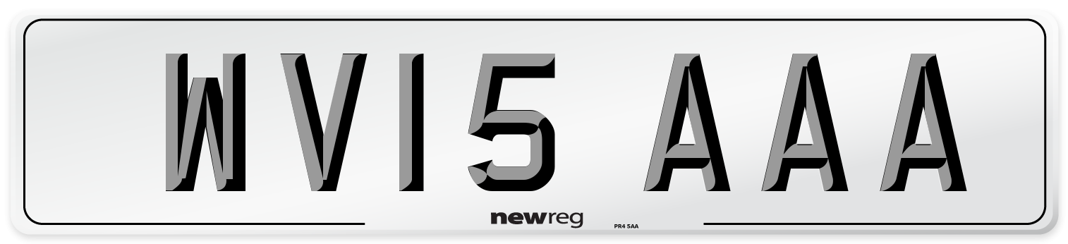 WV15 AAA Number Plate from New Reg